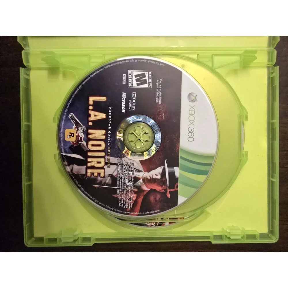 L.A. Noire Microsoft Xbox 360‎ Video Game Complete , Three Disc Set